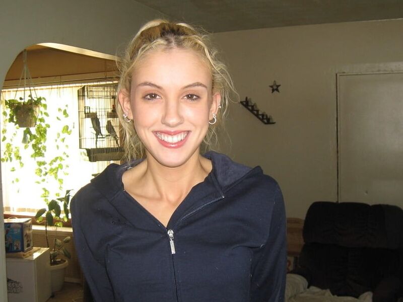 Blonde teen with earrings tends to spread 22 of 39 pics