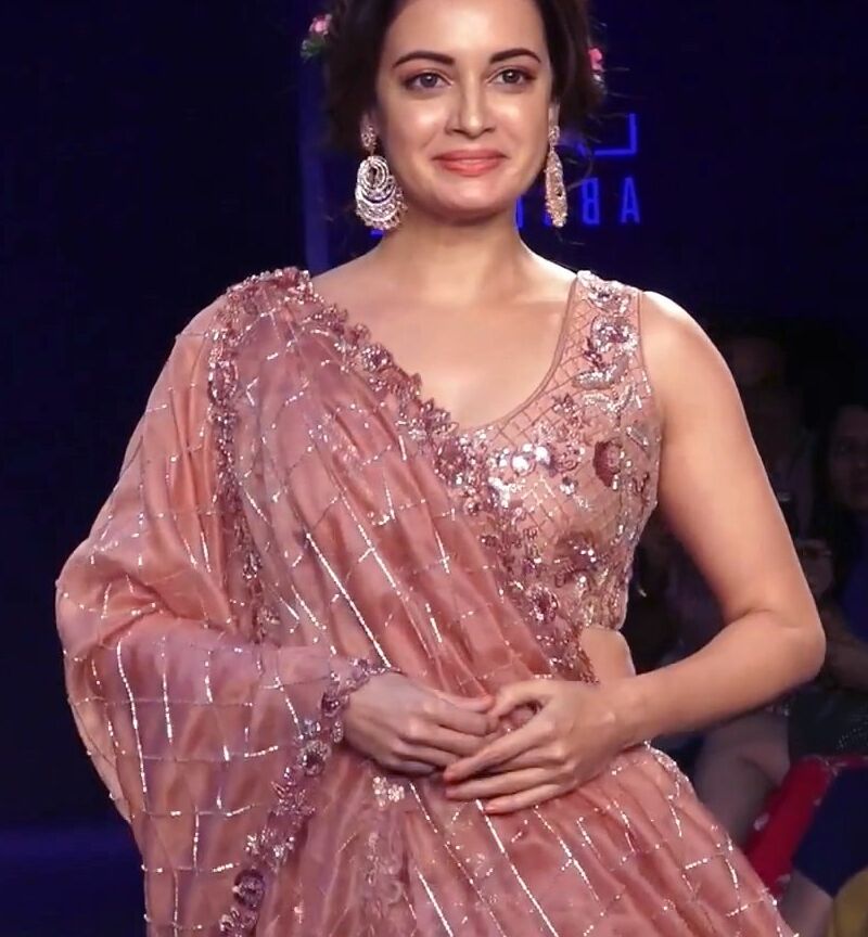Dia Mirza- Gorgeous Indian Diva in Pink Lehenga at Lakme Fashion 3 of 27 pics