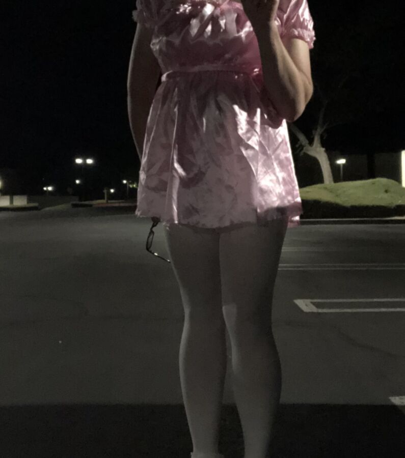 Sissy Poses in Public Parking Lot 10 of 15 pics