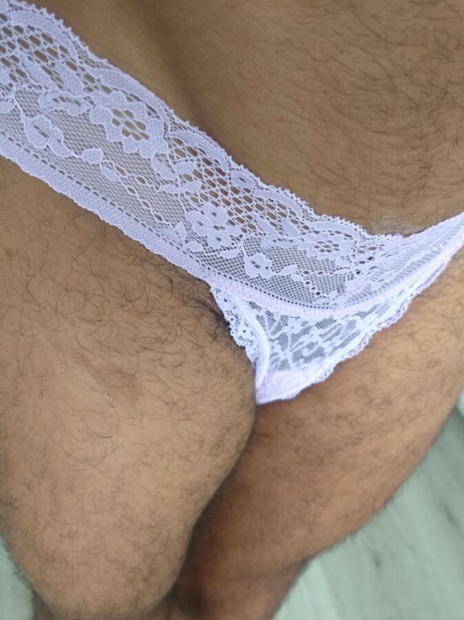 Lila lace thong 14 of 22 pics