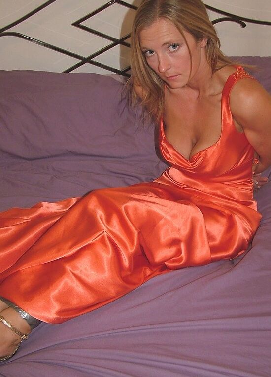 Charlie - Bound in evening gown and strappy gold heels 10 of 47 pics