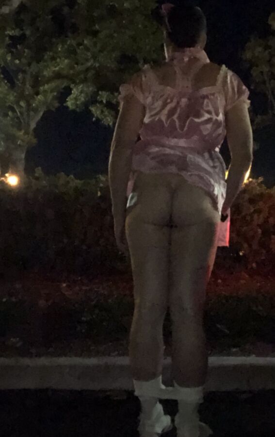 Sissy Poses in Public Parking Lot 9 of 15 pics