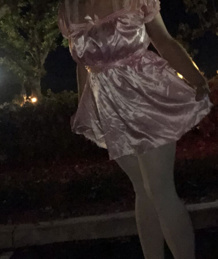 Sissy Poses in Public Parking Lot 1 of 15 pics