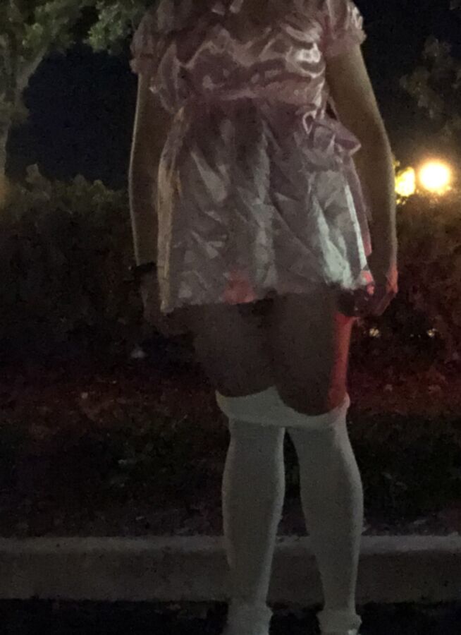 Sissy Poses in Public Parking Lot 6 of 15 pics