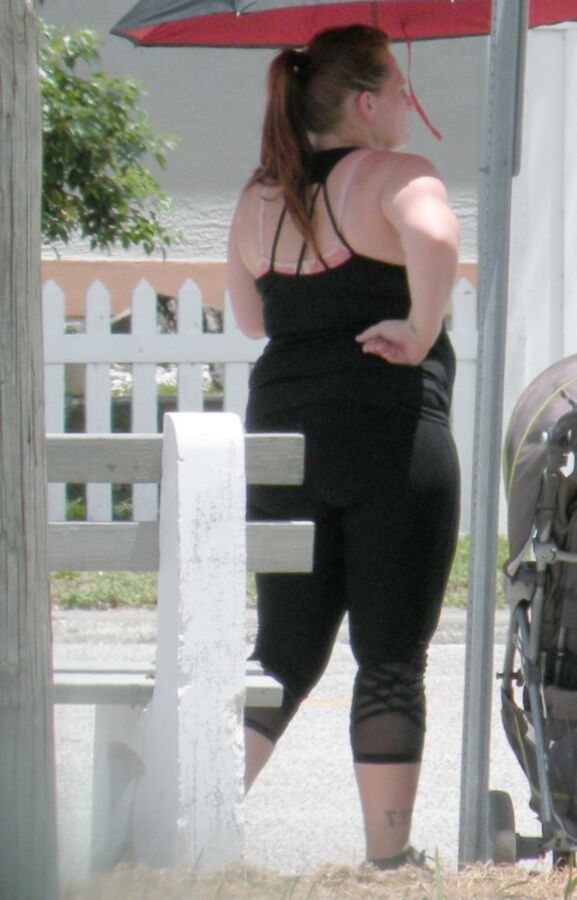 SUPER Big Belly redhead in TIGHT black outfit Pregnant bbw THICK 22 of 22 pics