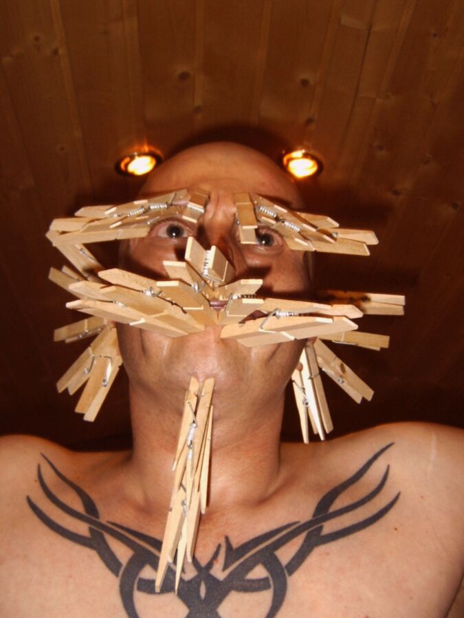needles - nails - clothespins - punishment of male object 17 of 32 pics