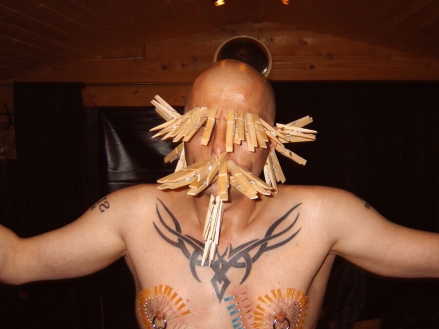 needles - nails - clothespins - punishment of male object 16 of 32 pics