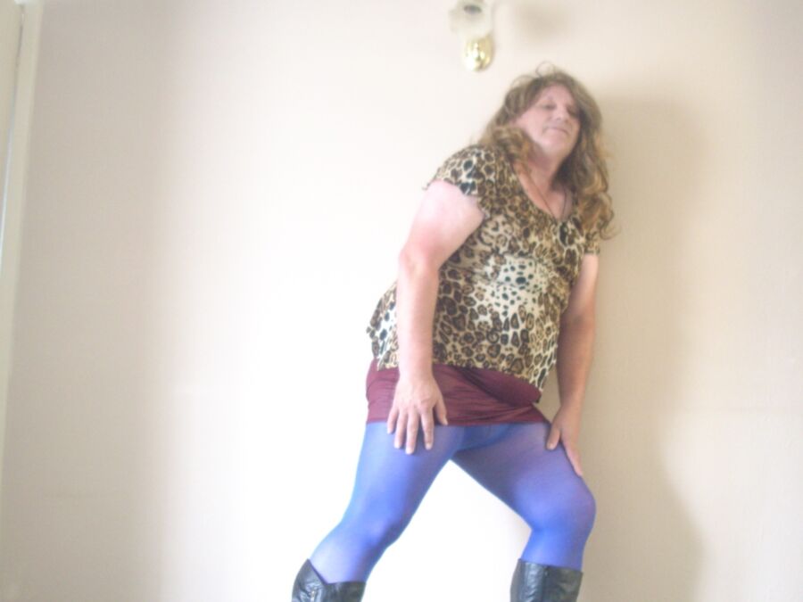 me in blue pantyhose 3 of 26 pics