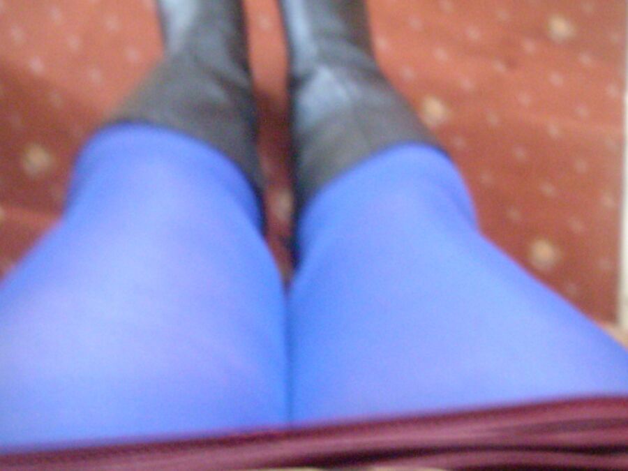 me in blue pantyhose 10 of 26 pics