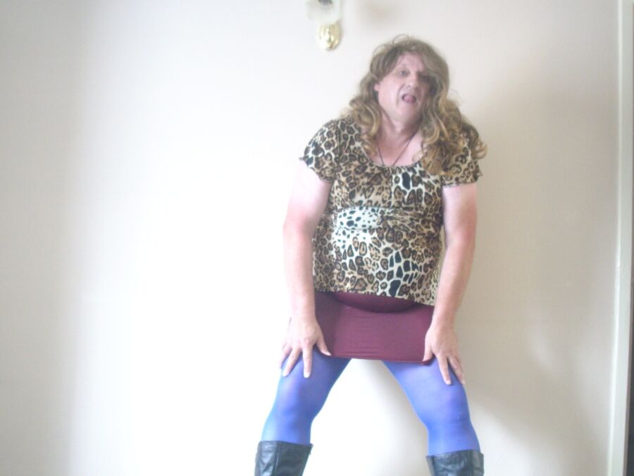 me in blue pantyhose 7 of 26 pics