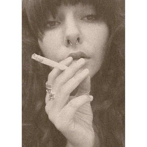 Women With Bangs Smoking Cigarettes 16 of 65 pics