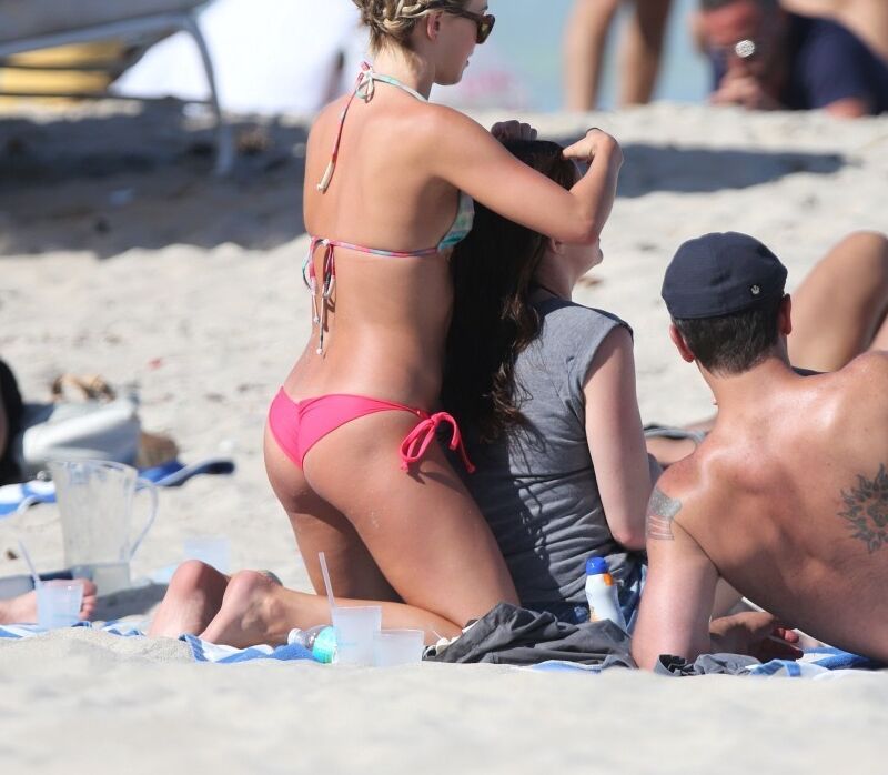 Julianne Hough and Nina Dobrev in Bikini on Miami Beach 10 of 48 pics