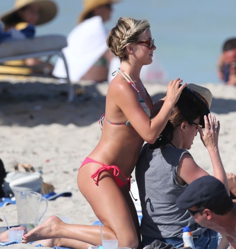 Julianne Hough and Nina Dobrev in Bikini on Miami Beach 8 of 48 pics