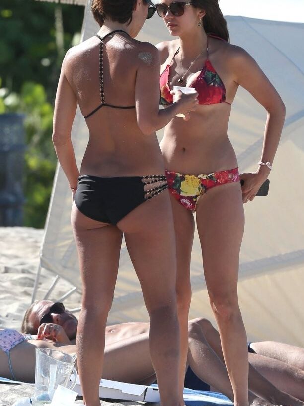 Julianne Hough and Nina Dobrev in Bikini on Miami Beach 1 of 48 pics