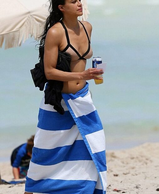 Michelle Rodriguez wearing Bikini on the Beach in Miami 3 of 12 pics