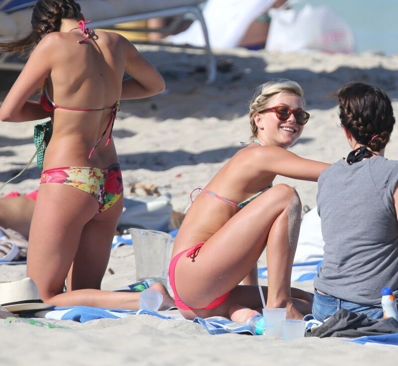 Julianne Hough and Nina Dobrev in Bikini on Miami Beach 21 of 48 pics
