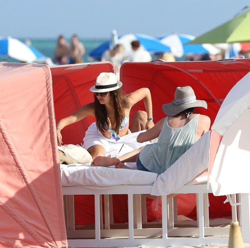 Julianne Hough and Nina Dobrev in Bikini on the Beach in Miami 21 of 28 pics