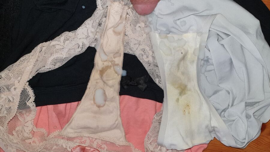 Playing with my sweet daugh panties 24 of 26 pics