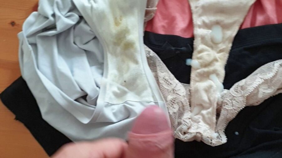 Playing with my sweet daugh panties 20 of 26 pics