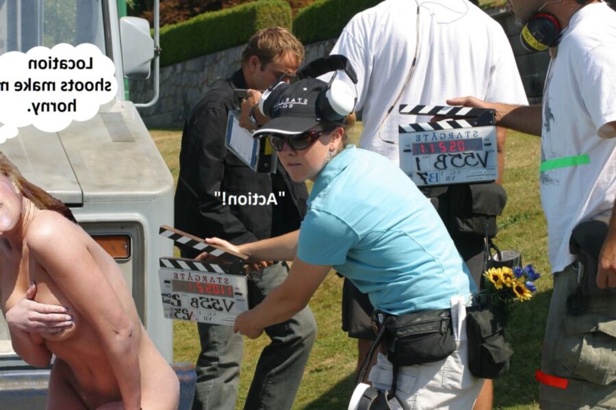 Amanda Tapping behind the scenes. 5 of 12 pics