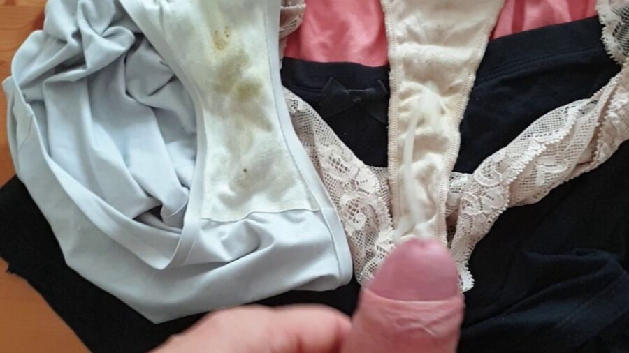 Playing with my sweet daugh panties 16 of 26 pics