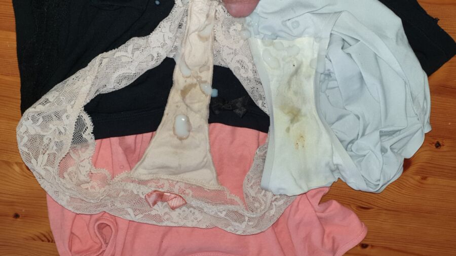 Playing with my sweet daugh panties 23 of 26 pics