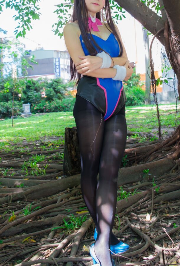 Cosplay Slut in Sheers Black Pantyhose 4 of 12 pics