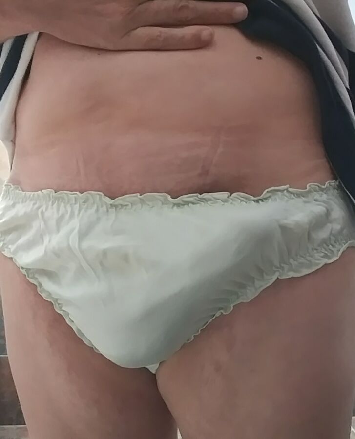 New silk sea foam flutter panties 2 of 6 pics