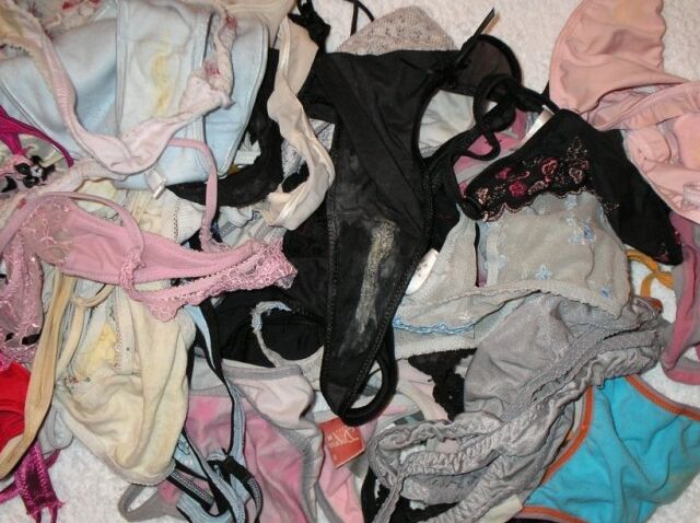 A lot of panties with secretions 6 of 50 pics