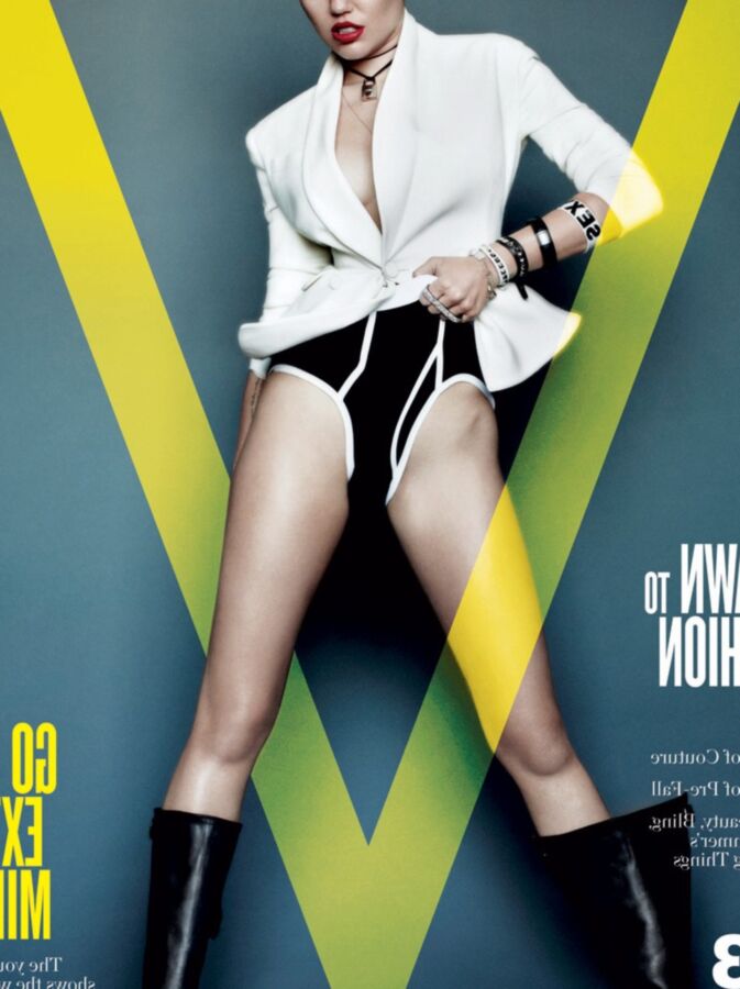 Miley Cyrus Topless and showing Butt Crack in V Magazine 6 of 17 pics