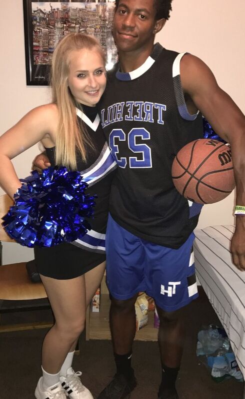 Blonde Girls for Blacks - His Devoted Cheerleader 4 of 32 pics