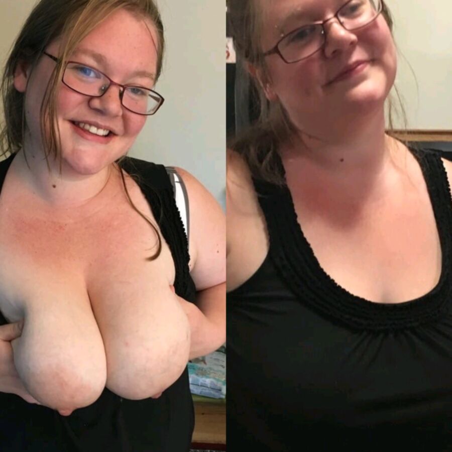 BBW Wife Sarah dressed and undressed for you 4 of 10 pics