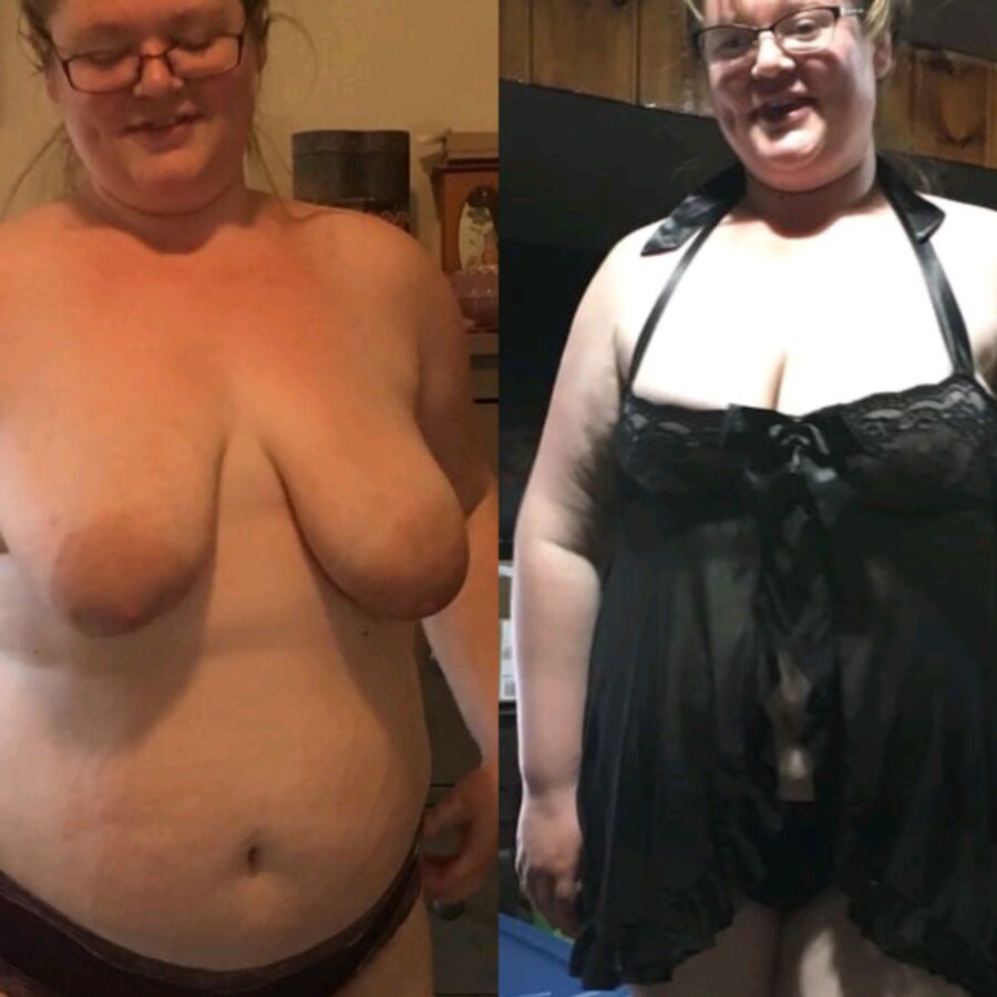 BBW Wife Sarah dressed and undressed for you 2 of 10 pics
