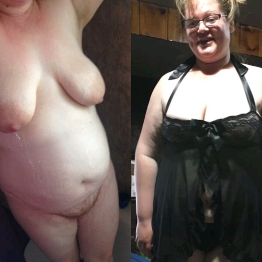 BBW Wife Sarah dressed and undressed for you 8 of 10 pics