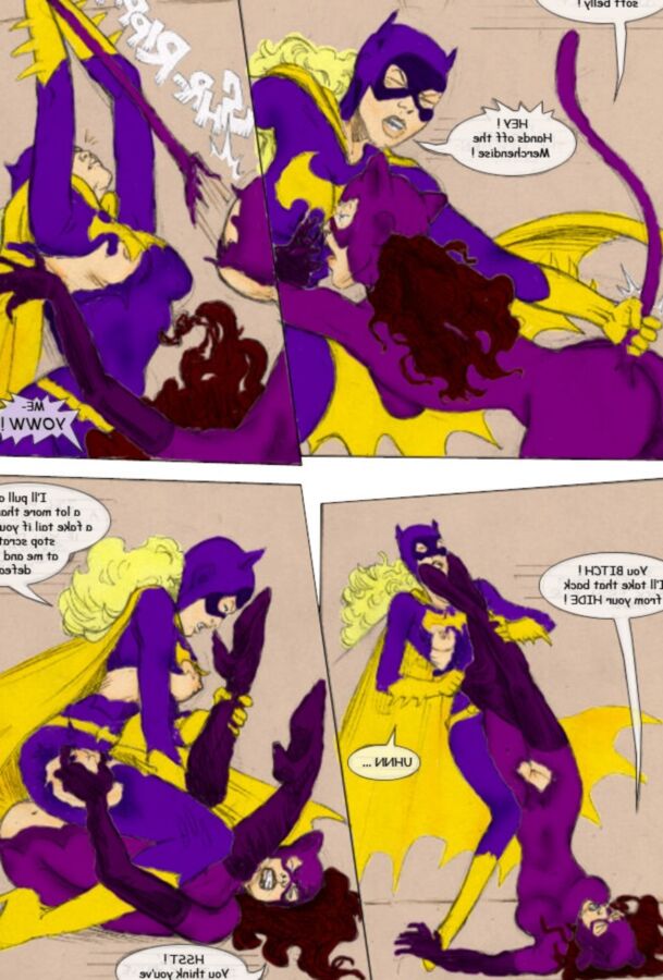 Batgirl vs Catwoman (Cartoon catfight) 3 of 8 pics