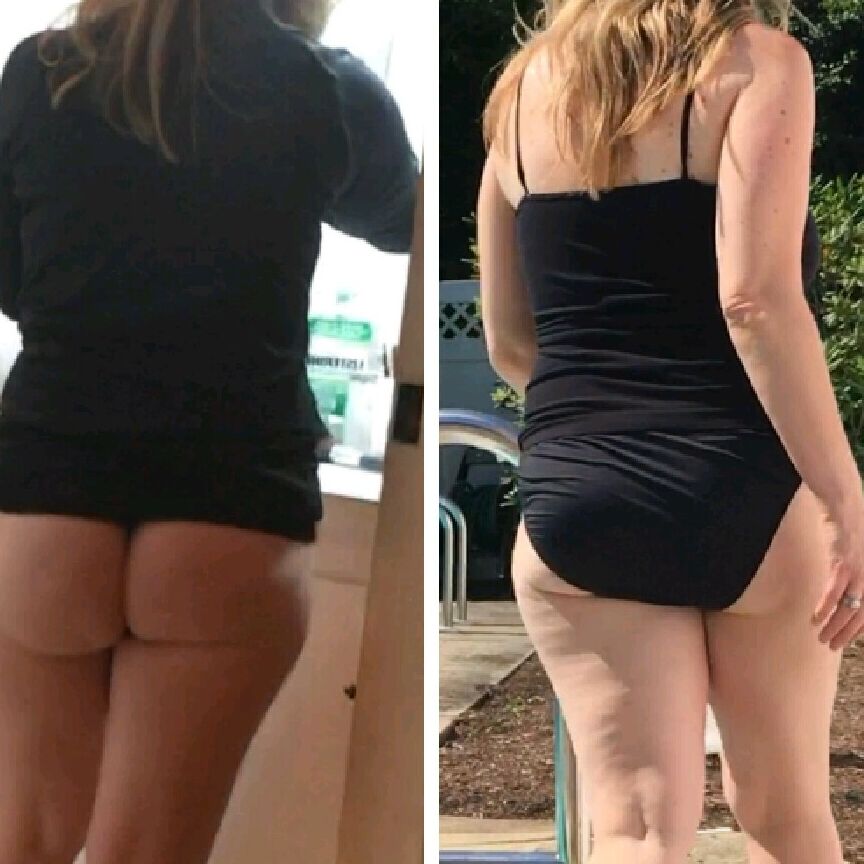 Wifes ass dressed and undressed 2 of 2 pics