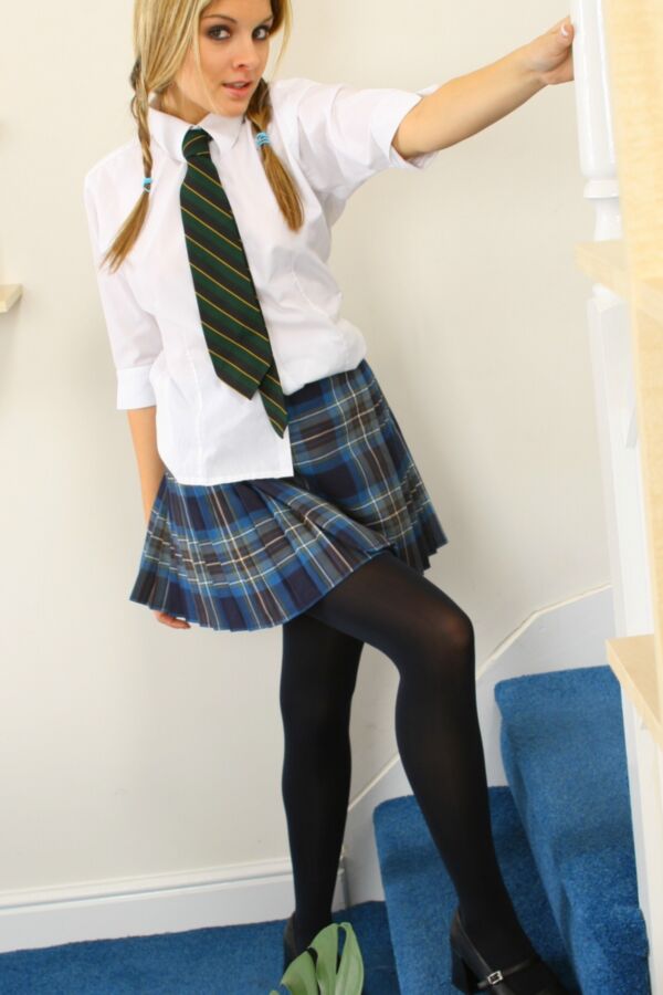 Naomi K British schoolgirl outfit 19 of 104 pics