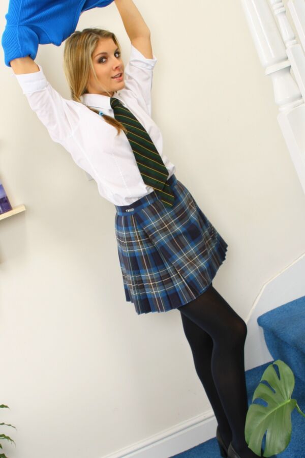 Naomi K British schoolgirl outfit 16 of 104 pics