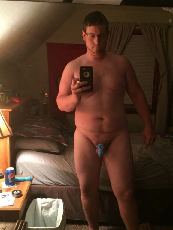 Average white men in chastity showing their face 11 of 99 pics