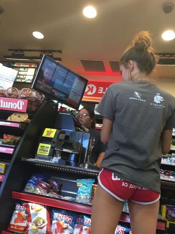 Candid Pink Booty Shorts Chick 11 of 16 pics