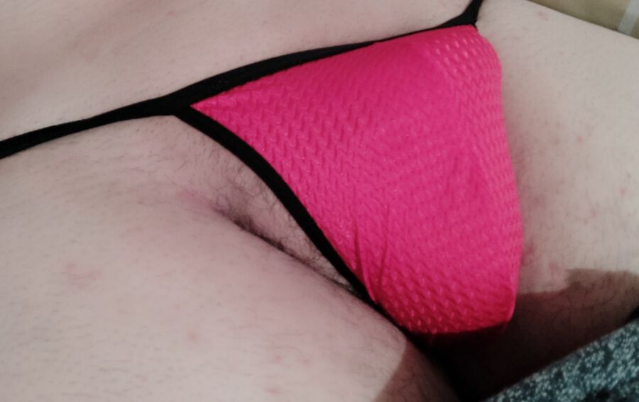 Fun with a new thong -me 7 of 10 pics