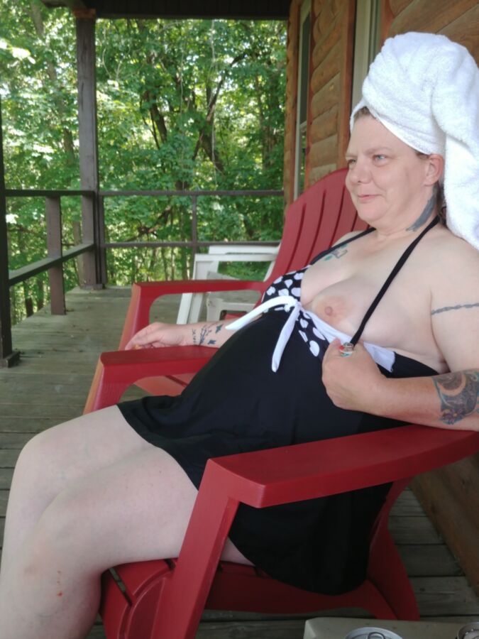 wife swimsuit flashing outside 2 of 11 pics