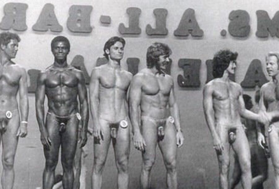 Naked male on stage