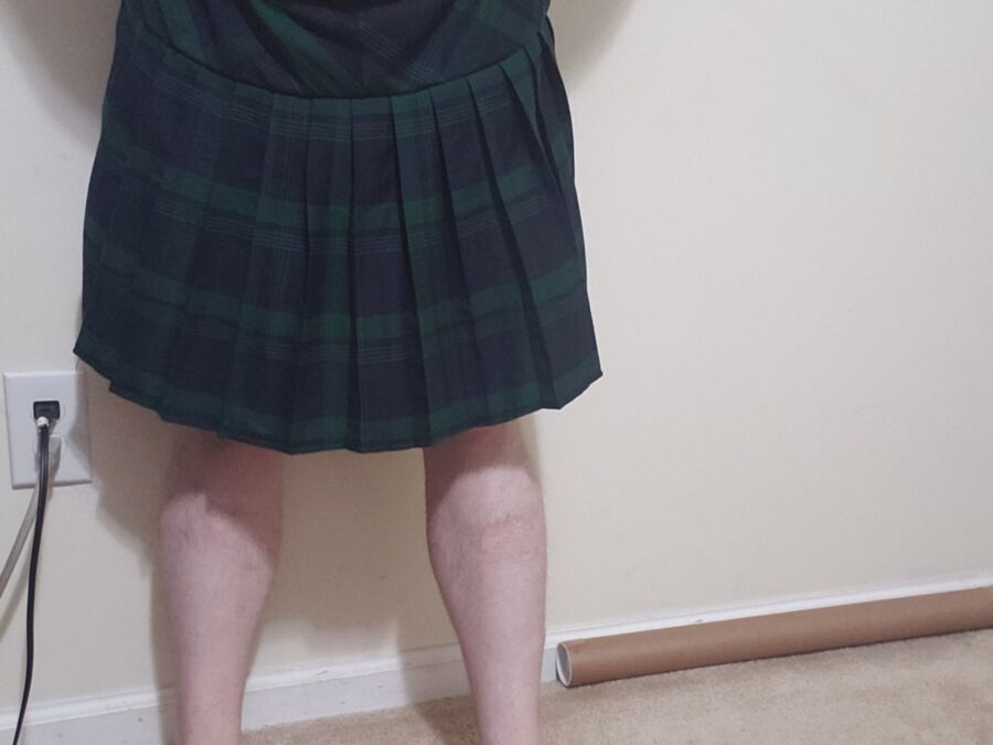 Green tartan skirt  7 of 9 pics