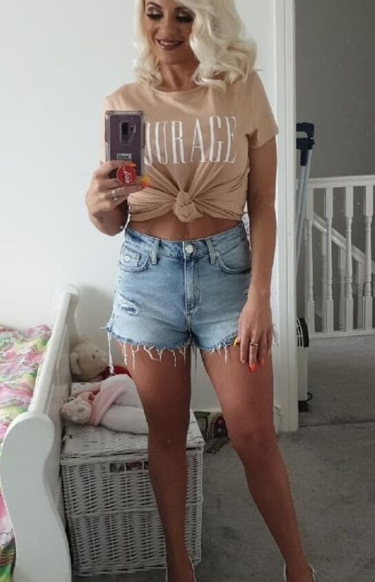 Sucking that belly in is a full time job for this chubby chav  5 of 18 pics