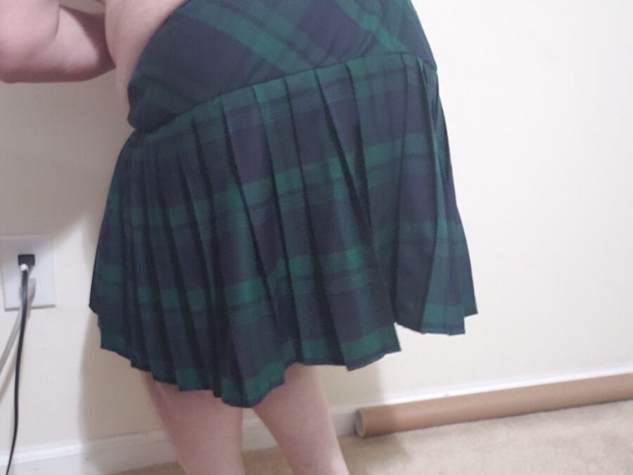 Green tartan skirt  6 of 9 pics