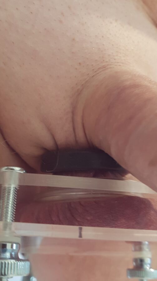 Ball crusher, home made BDSM device 17 of 18 pics