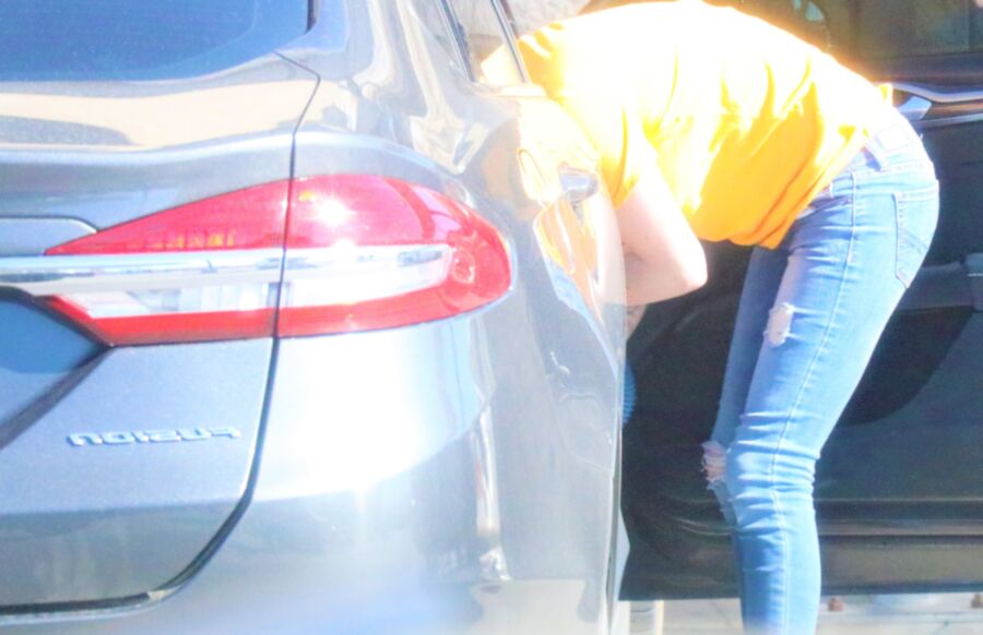 Milf Washing Car w/ Bend over and Downblouse 5 of 10 pics