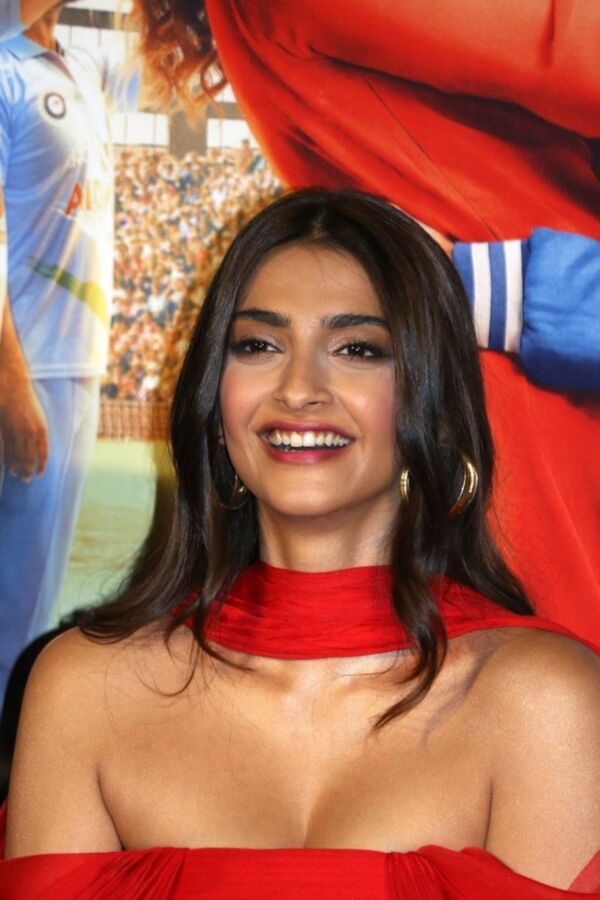 Sonam Kapoor in Red Hot Outfit at The Zoya Factor Trailer Launch 3 of 40 pics