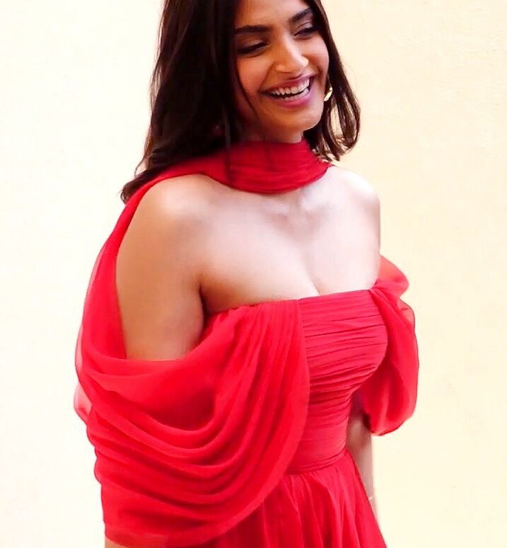 Sonam Kapoor in Red Hot Outfit at The Zoya Factor Trailer Launch 20 of 40 pics